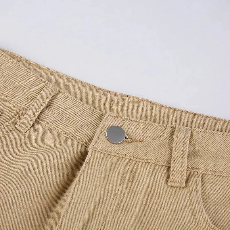 Flairé™ high waist flare jeans for women featuring retro bell bottom style, shown in a natural denim wash with wide leg design.