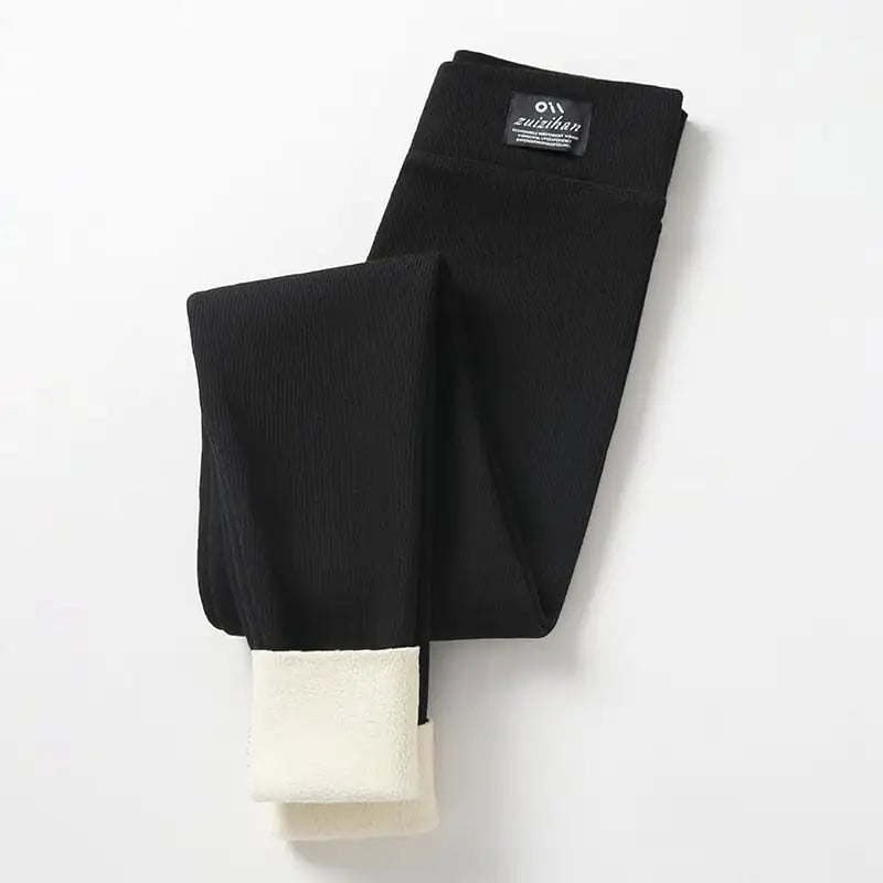 High Waist Fleece Lined Warm Leggings for Women