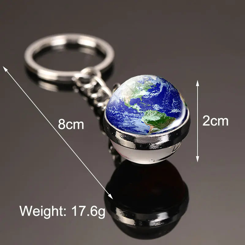 Glow In The Dark Planet Keychain - Solar System Design