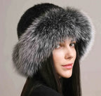 Luxury Mink Hair Hat – Elegant Braided Winter Fur Cap for Women