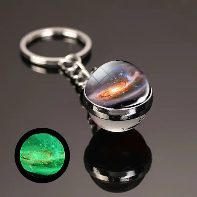 Glow In The Dark Planet Keychain - Solar System Design