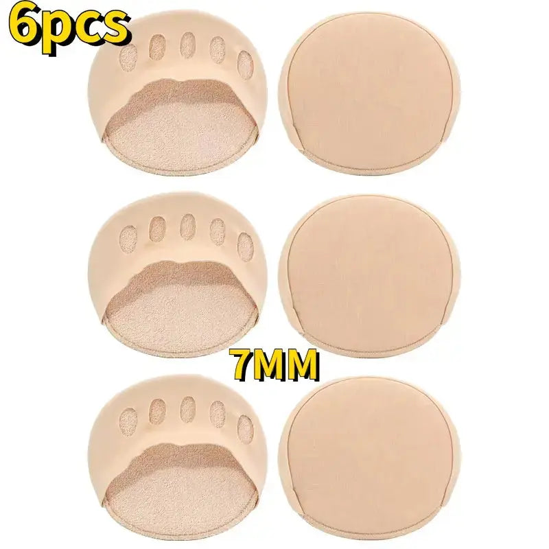 Hypes Inventory forefoot pads for high heels, 5-toe cushion insoles provide comfort and support for high heel wearers.