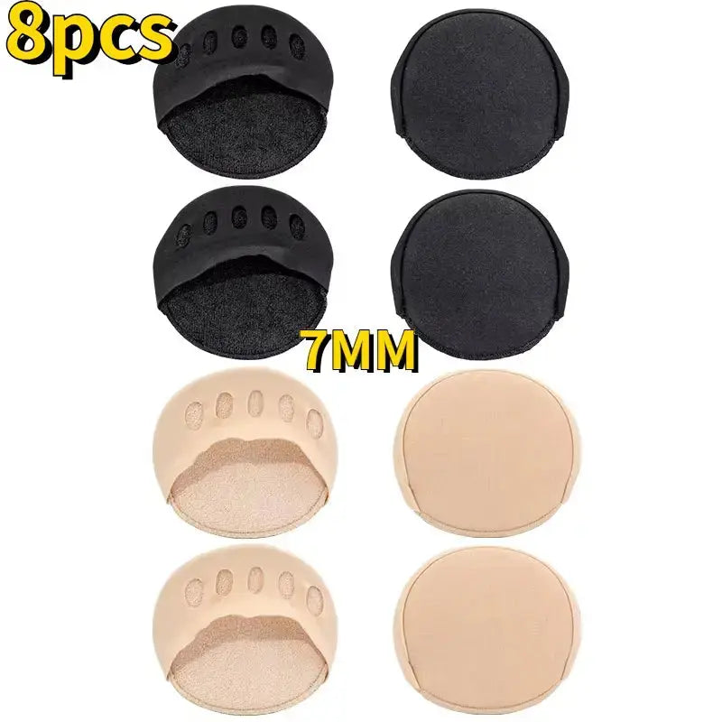 Hypes Inventory forefoot pads for high heels with 5-toe cushion insoles providing comfort and support for women in stylish shoes.