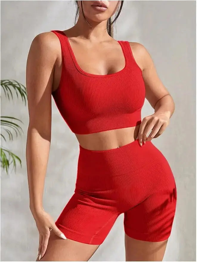 Women’s Flaire™ seamless high waist yoga set by Hypes Inventory, featuring a fitted activewear set in soft, stretchy fabric.