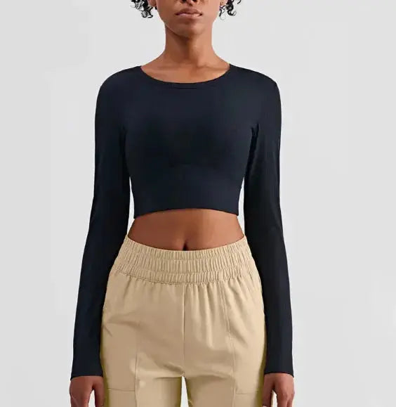 Short Nude Yoga Long Sleeve Top Hypes Inventory
