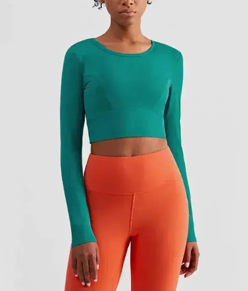 Short Nude Yoga Long Sleeve Top Hypes Inventory