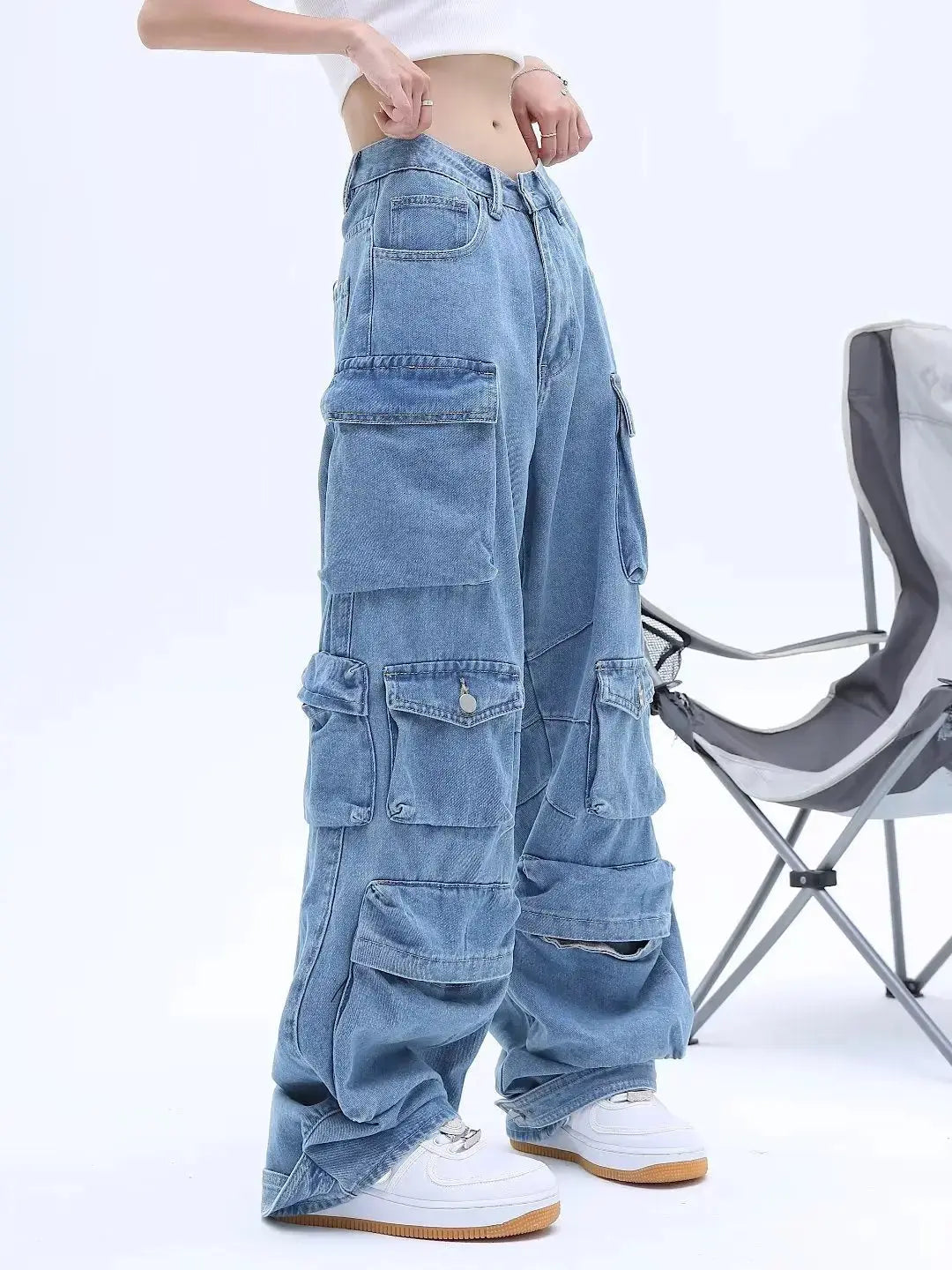 Wide-Leg Denim Pants | Y2K Streetwear Jeans for Men & Women – Trendy 2025 Collection Hypes Inventory