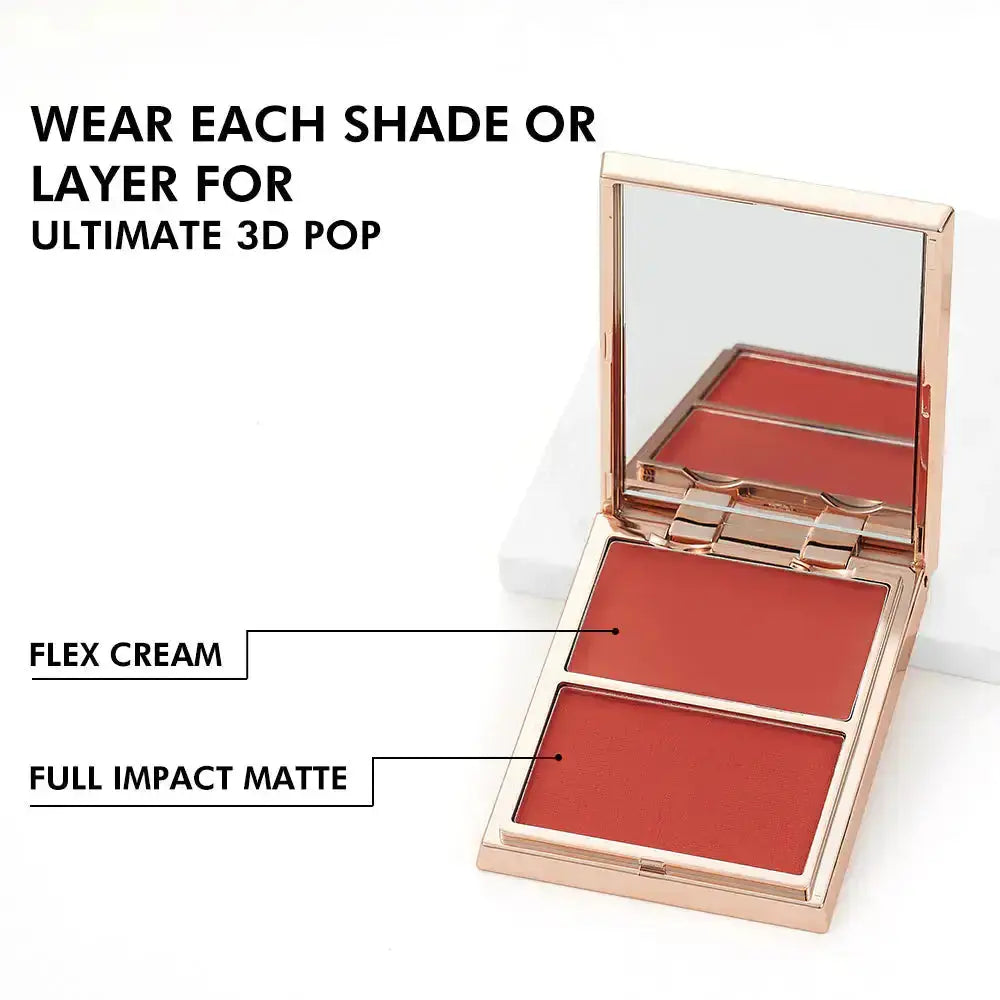 Hypes Inventory PHOFAY Cream and Powder Blush Duo with warm-toned shades for a radiant, buildable glow on cheeks.