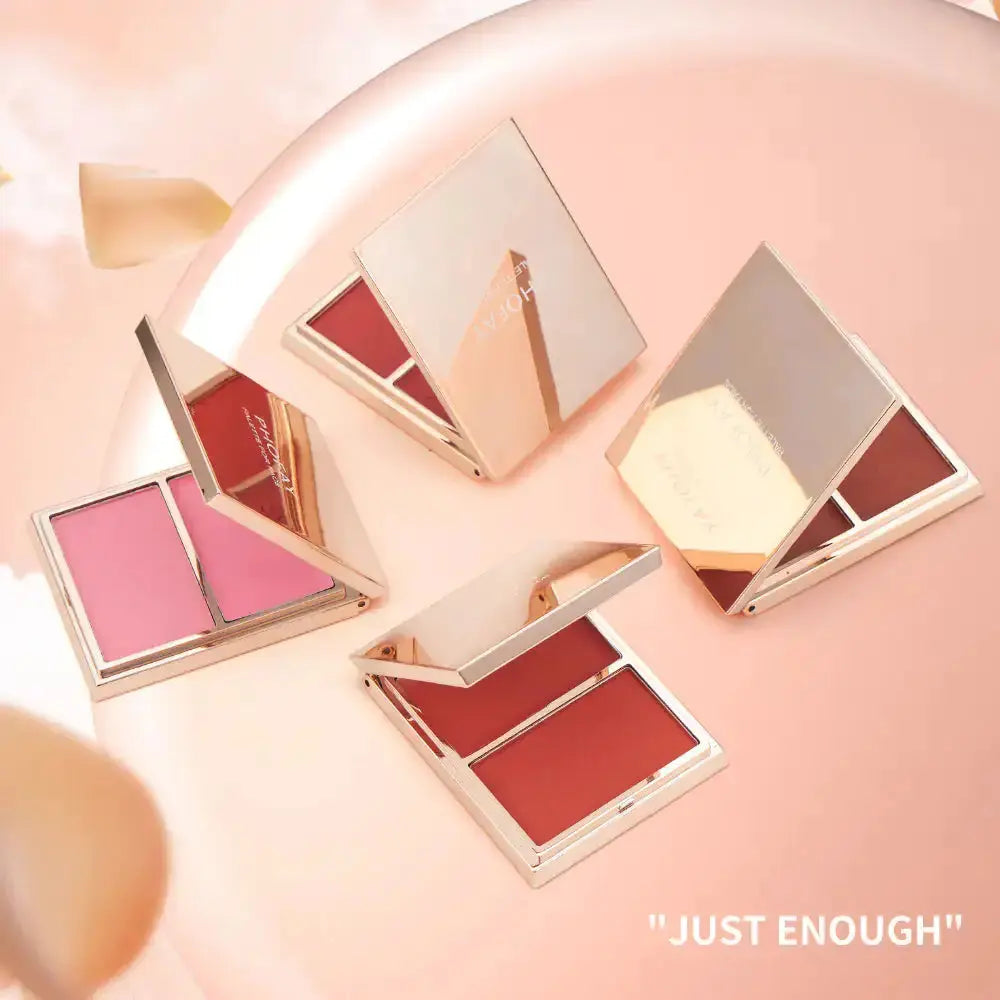 Hypes Inventory PHOFAY Cream and Powder Blush Duo with soft pink and coral shades for a radiant, buildable glow.