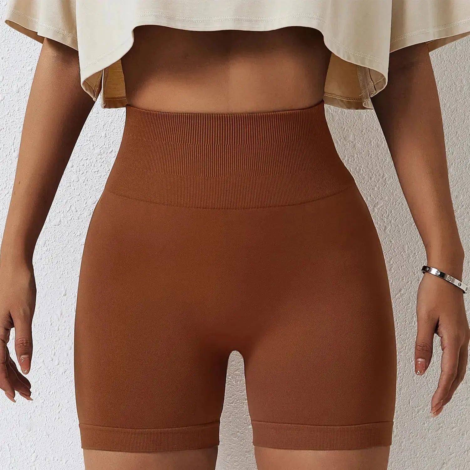 High-Waisted Seamless Yoga Shorts for Women Hypes Inventory
