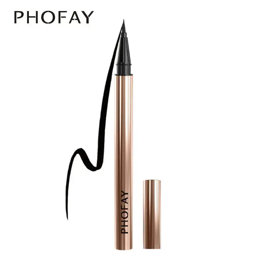 Hypes Inventory waterproof liquid eyeliner pen with smudge-proof black ink, shown in a sleek, professional packaging.