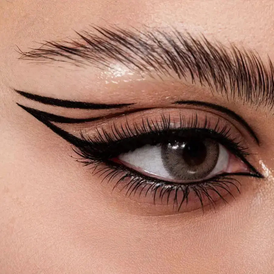 Hypes Inventory waterproof liquid eyeliner pen with smudge-proof black ink, shown in a sleek, professional packaging.