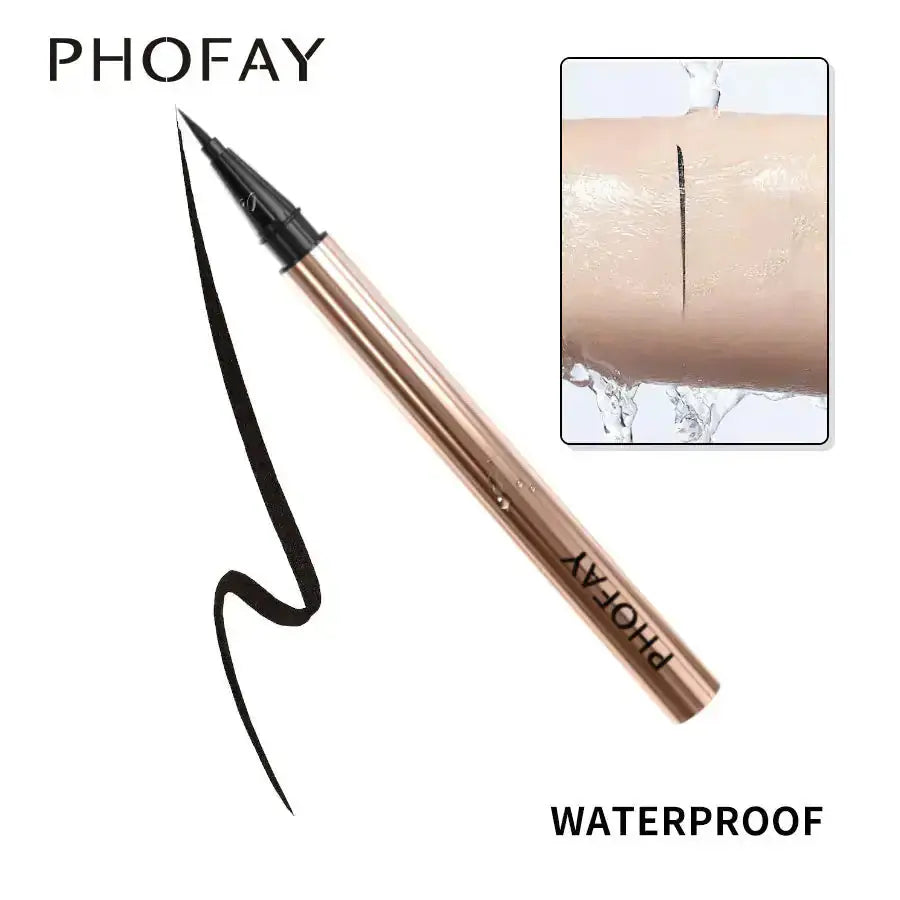 Hypes Inventory waterproof liquid eyeliner pen with precise applicator, smudge-proof and suitable for bold eye makeup looks.