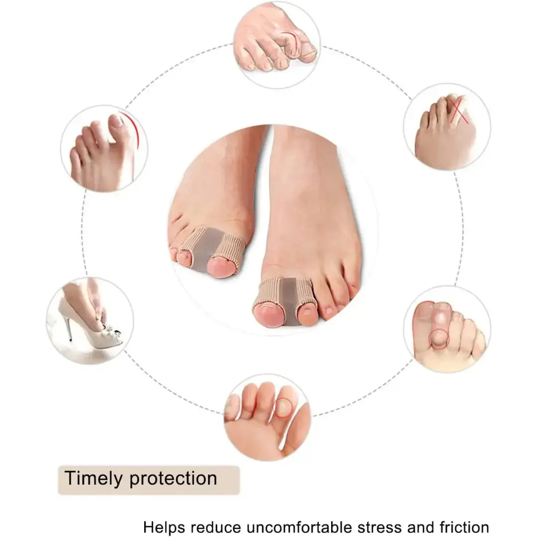 Gel bunion corrector toe separator from HealArch™ for foot pain relief, designed to realign toes and reduce discomfort.