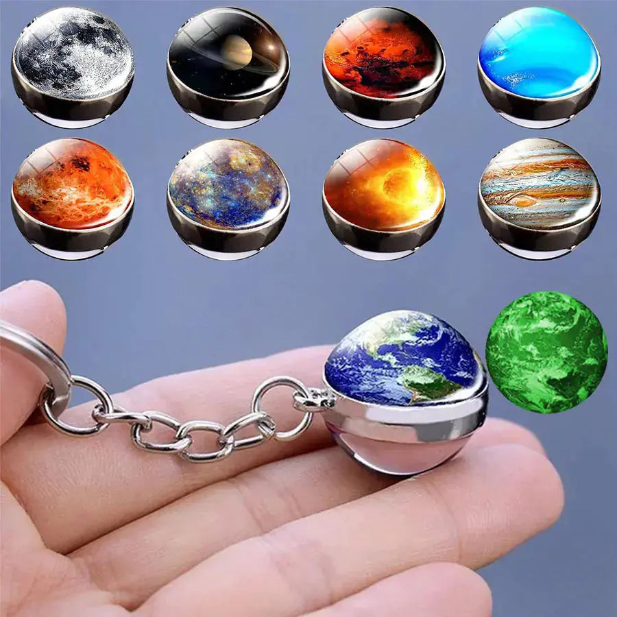 Galaxy Keychain Collection | 3D Double-Sided Planet Keychains for Space Lovers Hypes Inventory
