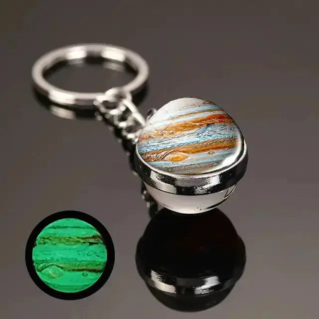 Glow In The Dark Planet Keychain | Solar System Space Key Ring Hypes Inventory