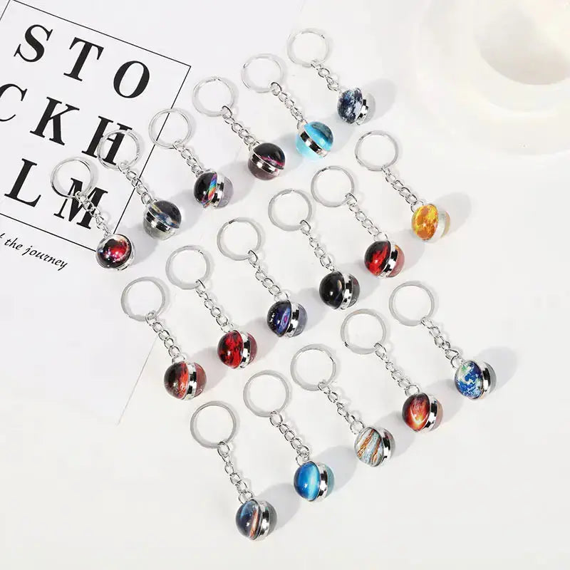Glow In The Dark Planet Keychain | Solar System Space Key Ring Hypes Inventory