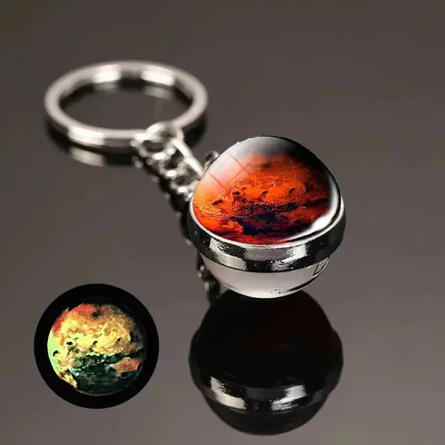 Glow In The Dark Planet Keychain | Solar System Space Key Ring Hypes Inventory