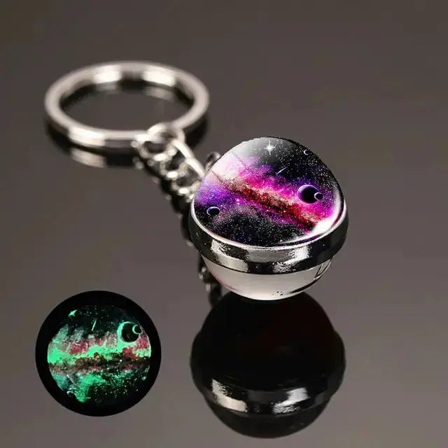 Glow In The Dark Planet Keychain | Solar System Space Key Ring Hypes Inventory