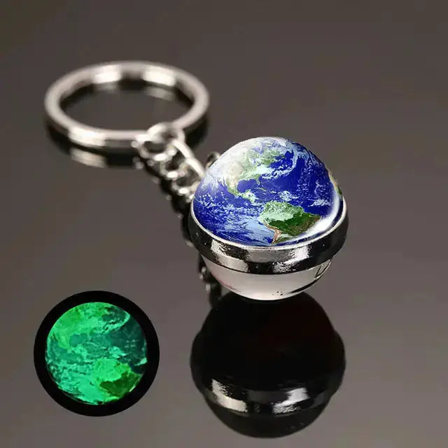 Glow In The Dark Planet Keychain | Solar System Space Key Ring Hypes Inventory