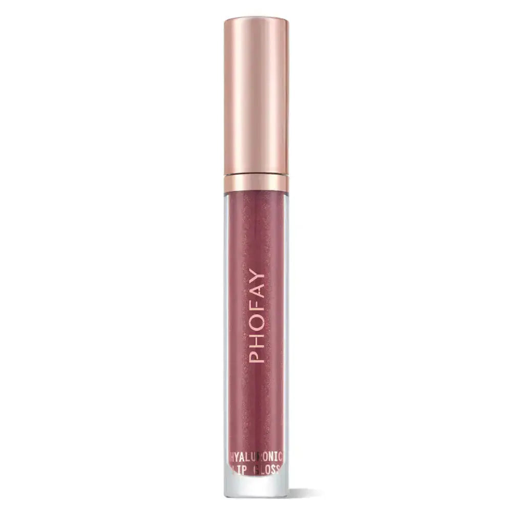 Hypes Inventory PHOFAY Hydrating Hyaluronic Lip Gloss featuring a glossy finish and clear tube showing the product inside.