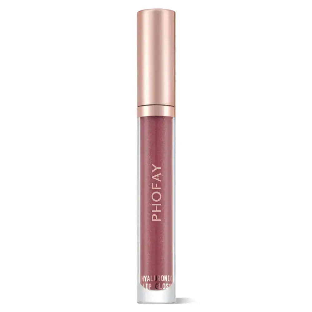Hypes Inventory PHOFAY Hydrating Hyaluronic Lip Gloss in clear tube showing glossy finish and applicator wand.