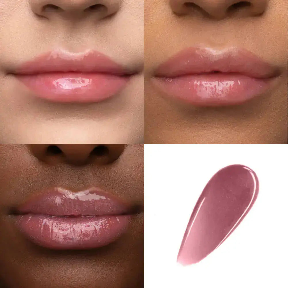 Hypes Inventory PHOFAY Hydrating Hyaluronic Lip Gloss applied on lips, shiny and smooth, showcasing a glossy finish and plump look.