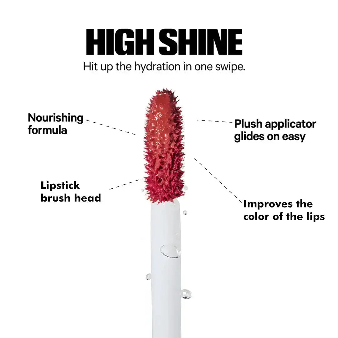 Hypes Inventory PHOFAY Ultra-Glossy Hydrating Lip Gloss with shiny finish and smooth texture, displayed on a neutral background.