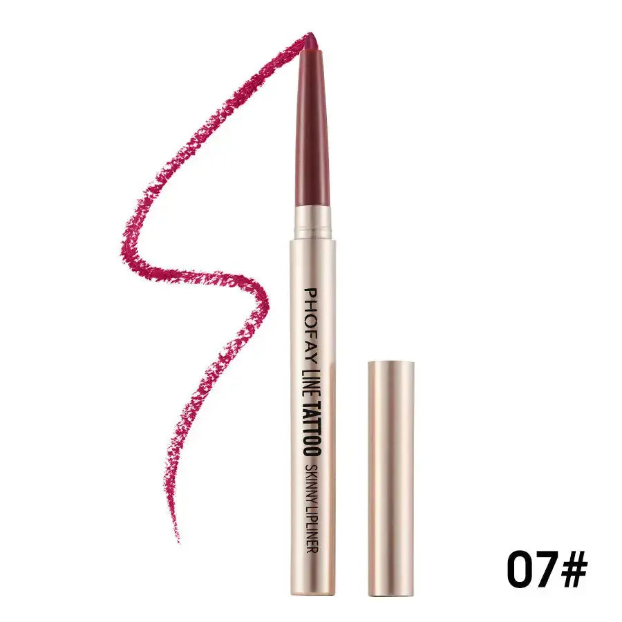 Hypes Inventory waterproof lip liner pencil with a sharpened tip, designed for precise, long-lasting lip definition.