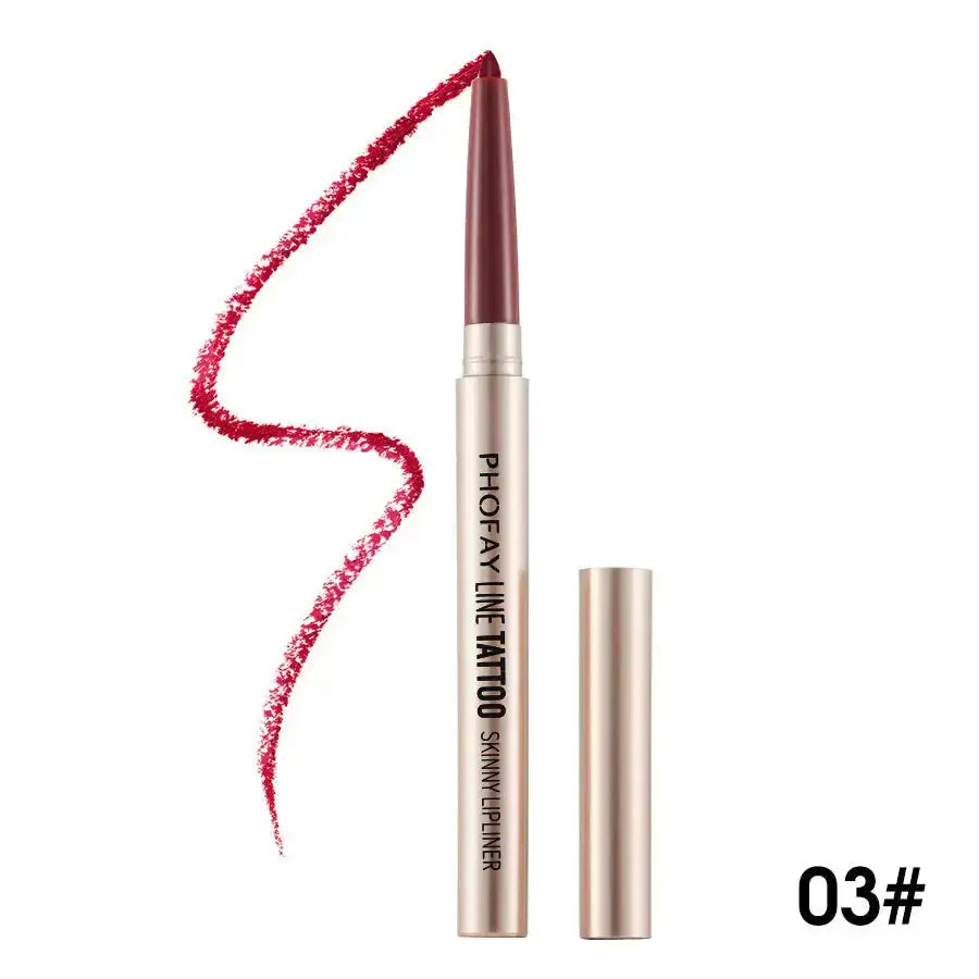 Waterproof Hypes Inventory lip liner pencil with long-lasting formula, featuring a sleek design and precise tip for defined lips.