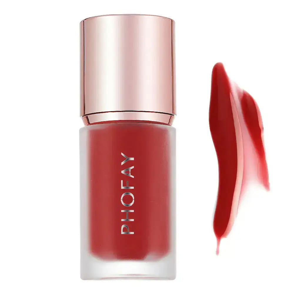 Hypes Inventory PHOFAY Mousse lightweight liquid blush in a sleek bottle, showcasing its smooth, blendable texture.