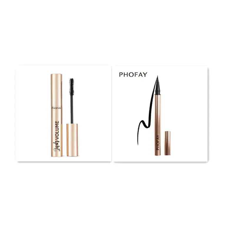Hypes Inventory volumizing mascara with lengthening and curling brush, showcasing thick, well-defined eyelashes.