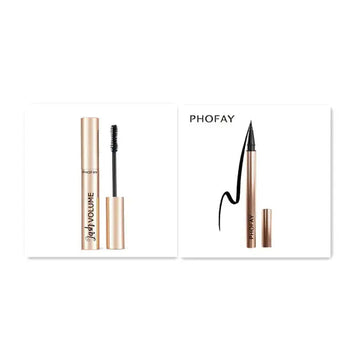 Hypes Inventory volumizing mascara with lengthening and curling brush, showcasing thick, well-defined eyelashes.