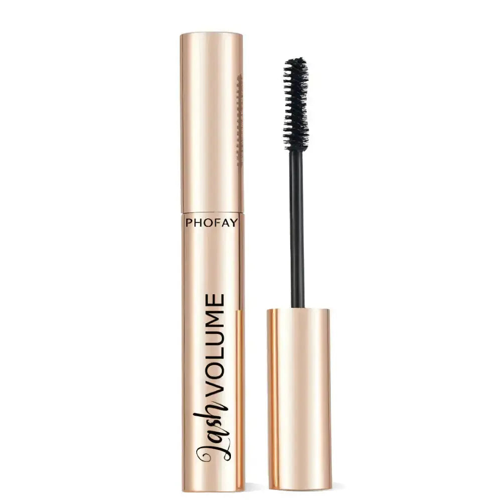 Hypes Inventory volumizing mascara with lengthening and curling brush, black formula for bold, defined lashes.