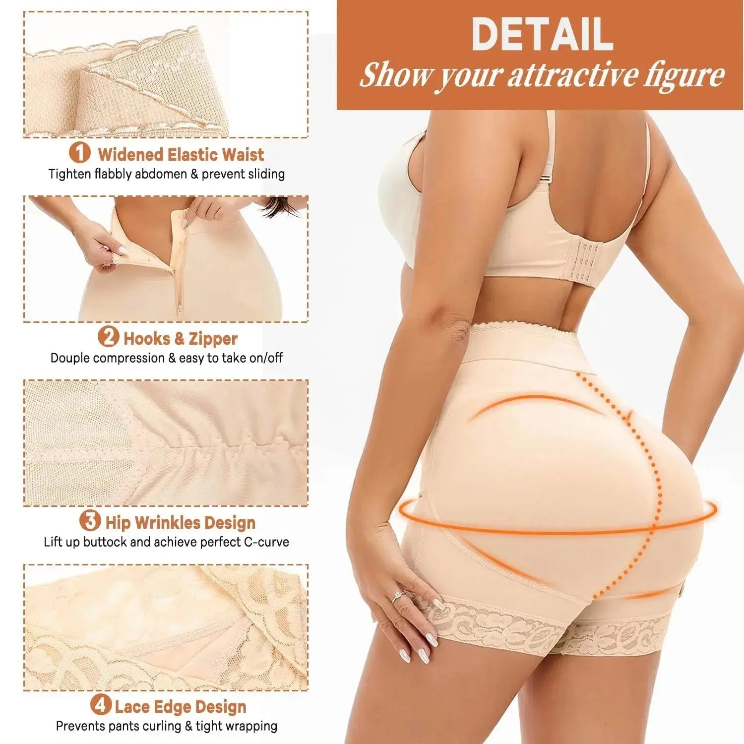 Black Curve Confidence Plus Size Shapewear by Hypes Inventory, tummy control body shaper for women in size S to 6XL.