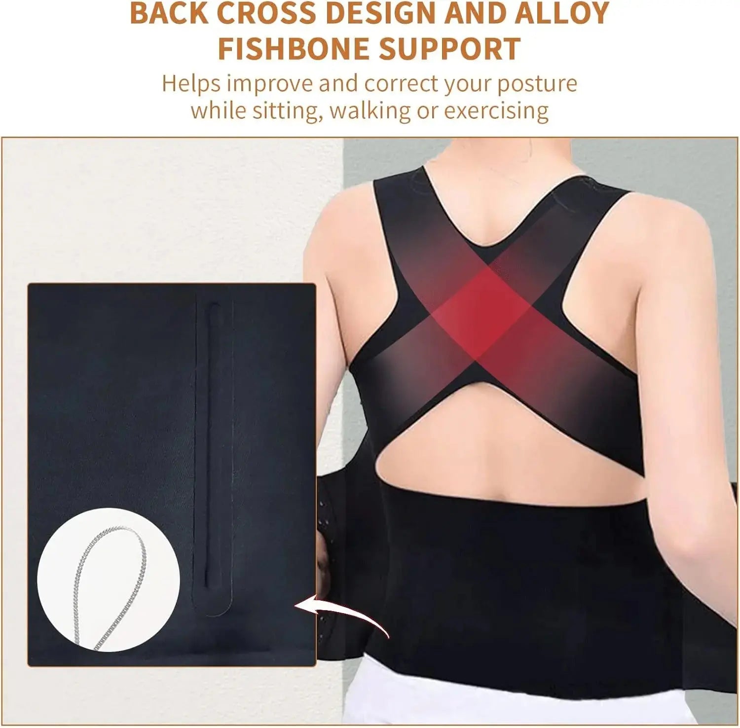 Posture Corrector Bra for Women – Back, Waist & Abdomen Support | Adjustable Comfort Shaping Bra for Better Posture Hypes Inventory