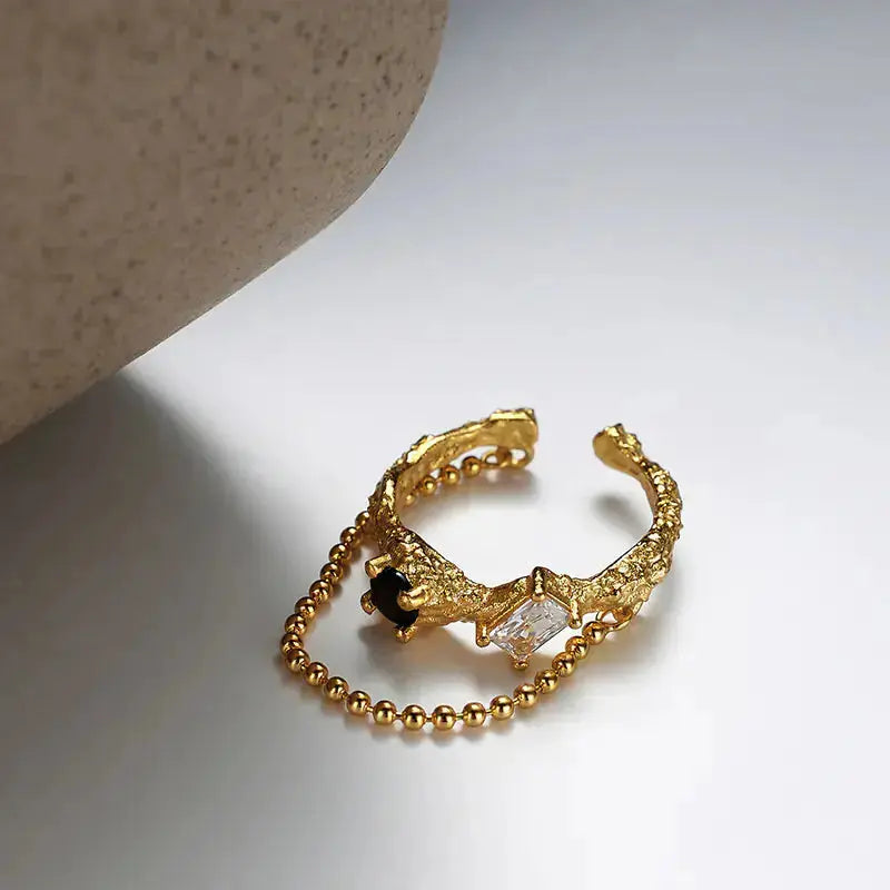 Fashion Texture Chain Ring for Women Hypes Inventory