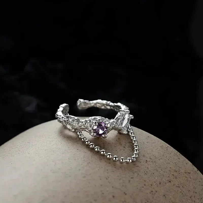 Fashion Texture Chain Ring for Women Hypes Inventory