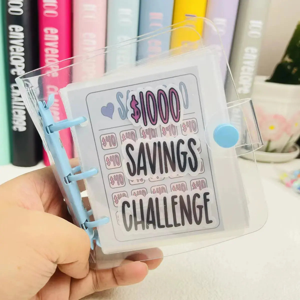 1000 Savings Challenge Binder with Cash Envelopes – Money Saving Planner
