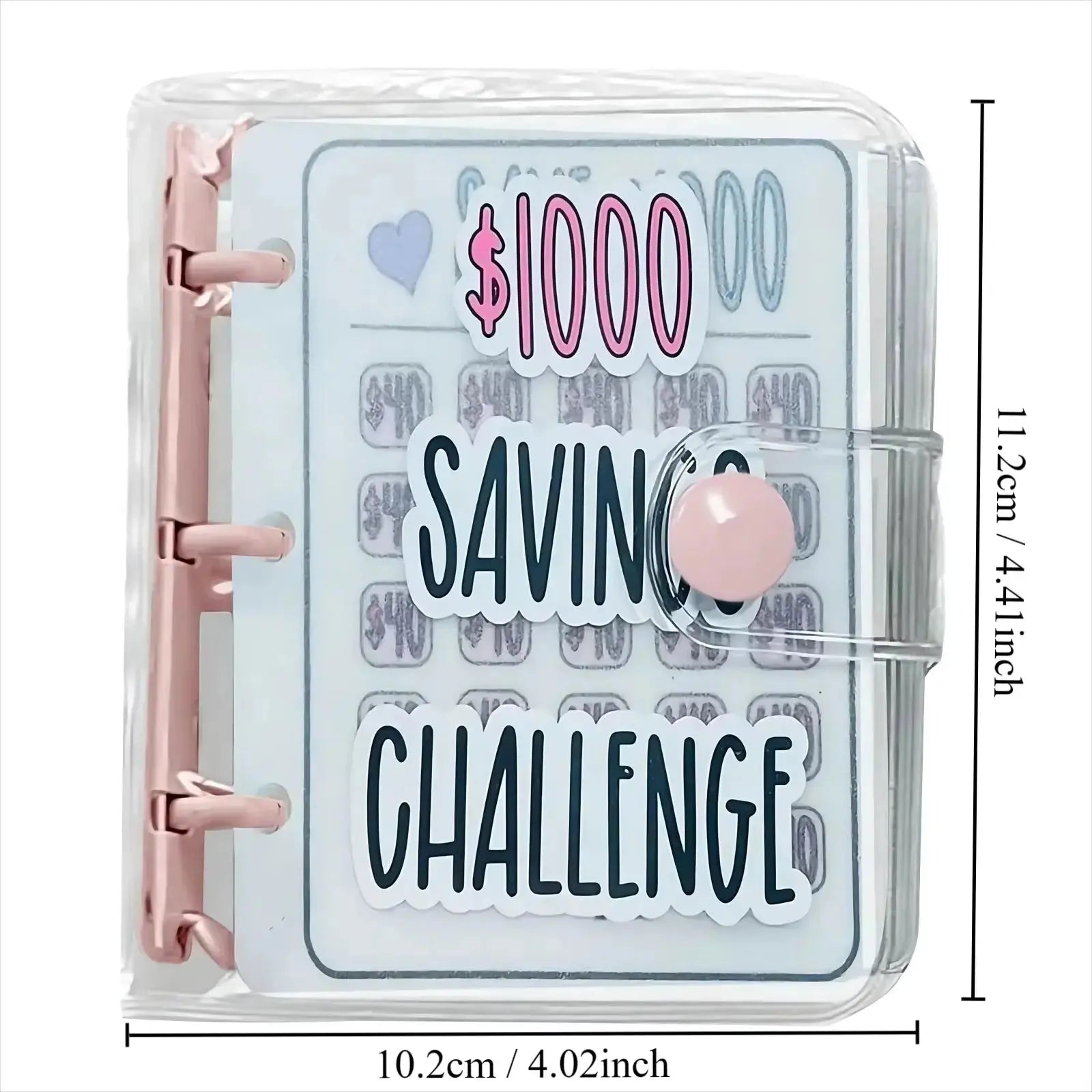 1000 Savings Challenge Binder with Cash Envelopes – Money Saving Planner