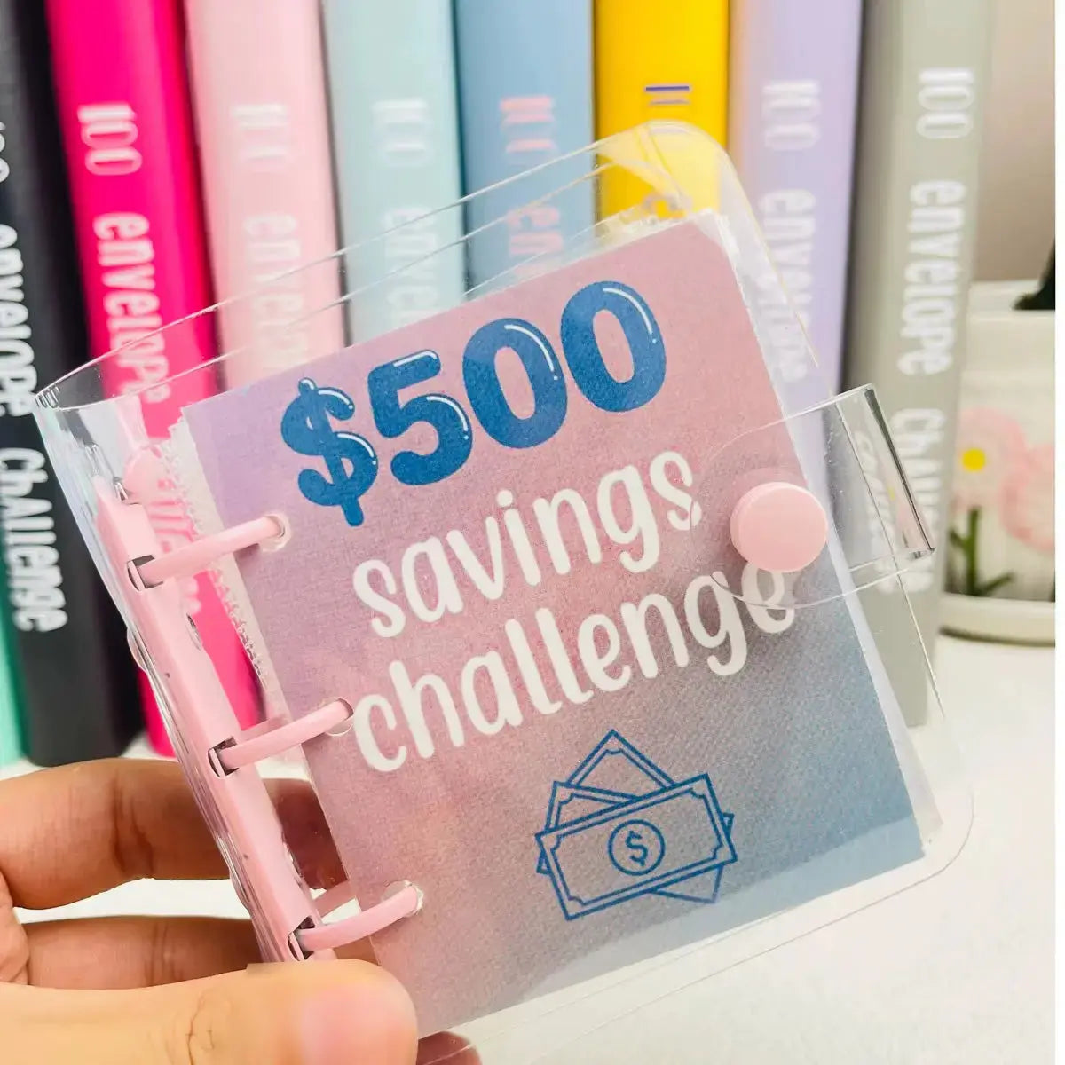 1000 Savings Challenge Binder with Cash Envelopes – Money Saving Planner