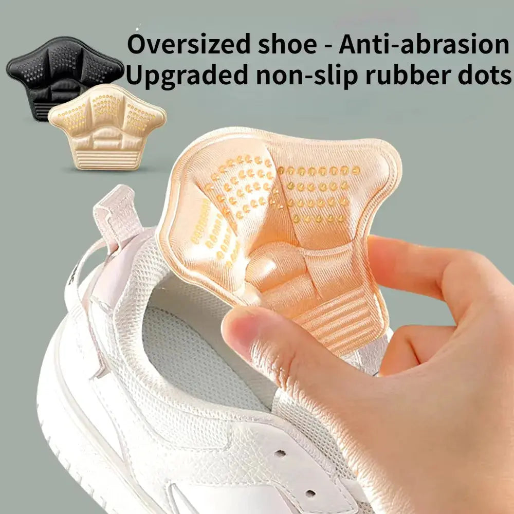 Hypes Inventory shoe heel pads with anti-slip grips, providing comfort and secure fit for loose shoes.