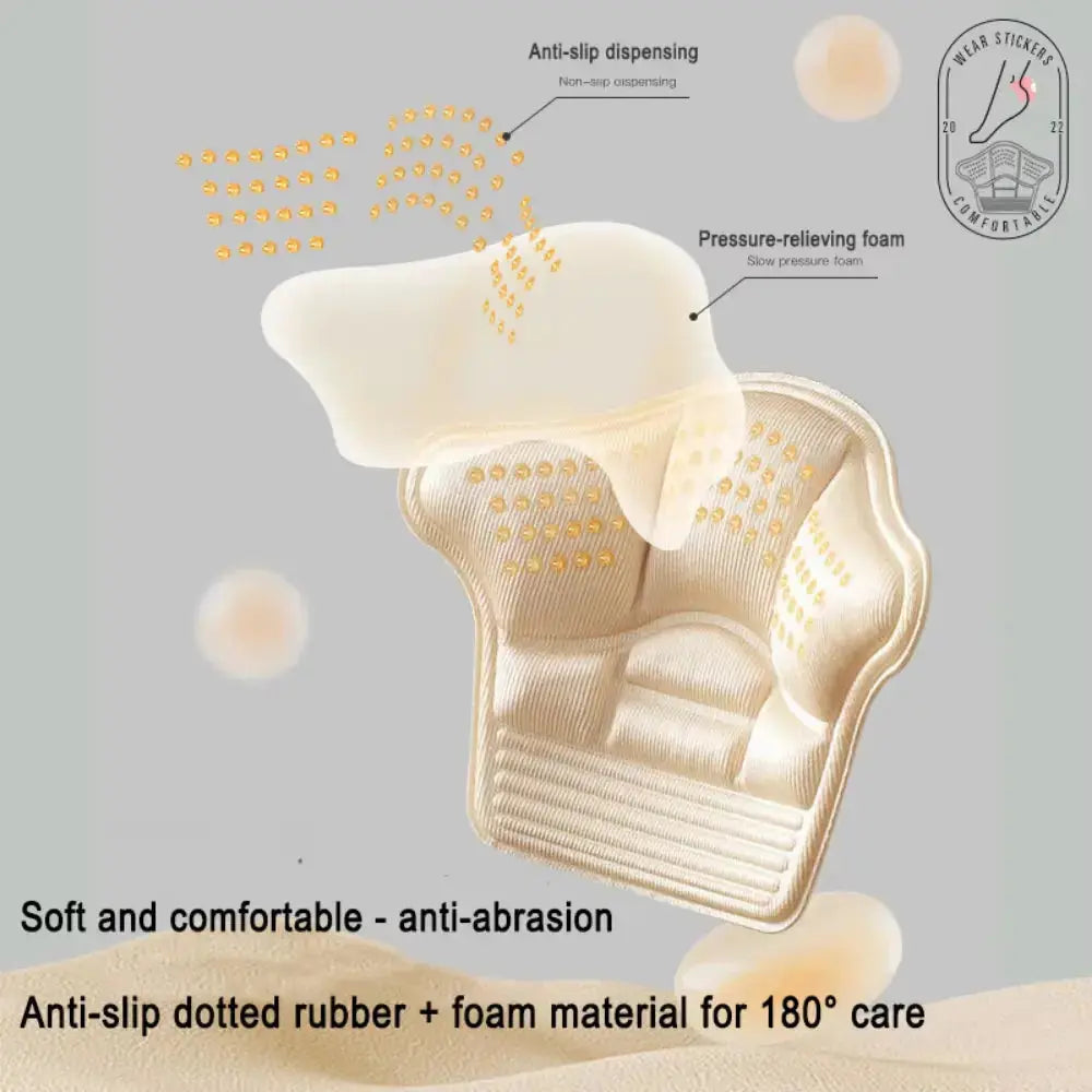 Hypes Inventory shoe heel pads and anti-slip heel grips inside a loose shoe for added comfort and secure fit.