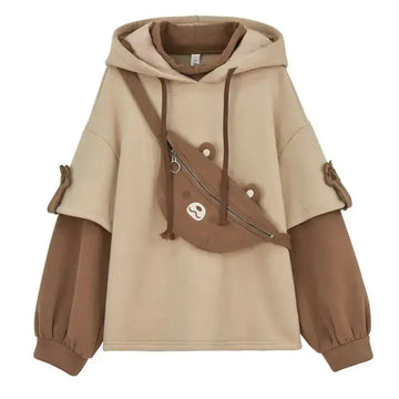 Korean Style Fleece Sweatshirt Set | Thick Warm Hoodie Outfit for Autumn & Winter Hypes Inventory