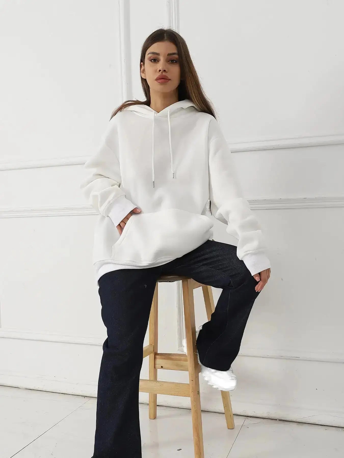 Women's Fashionable Casual Printed Long Sleeved Sweatshirt Hypes Inventory