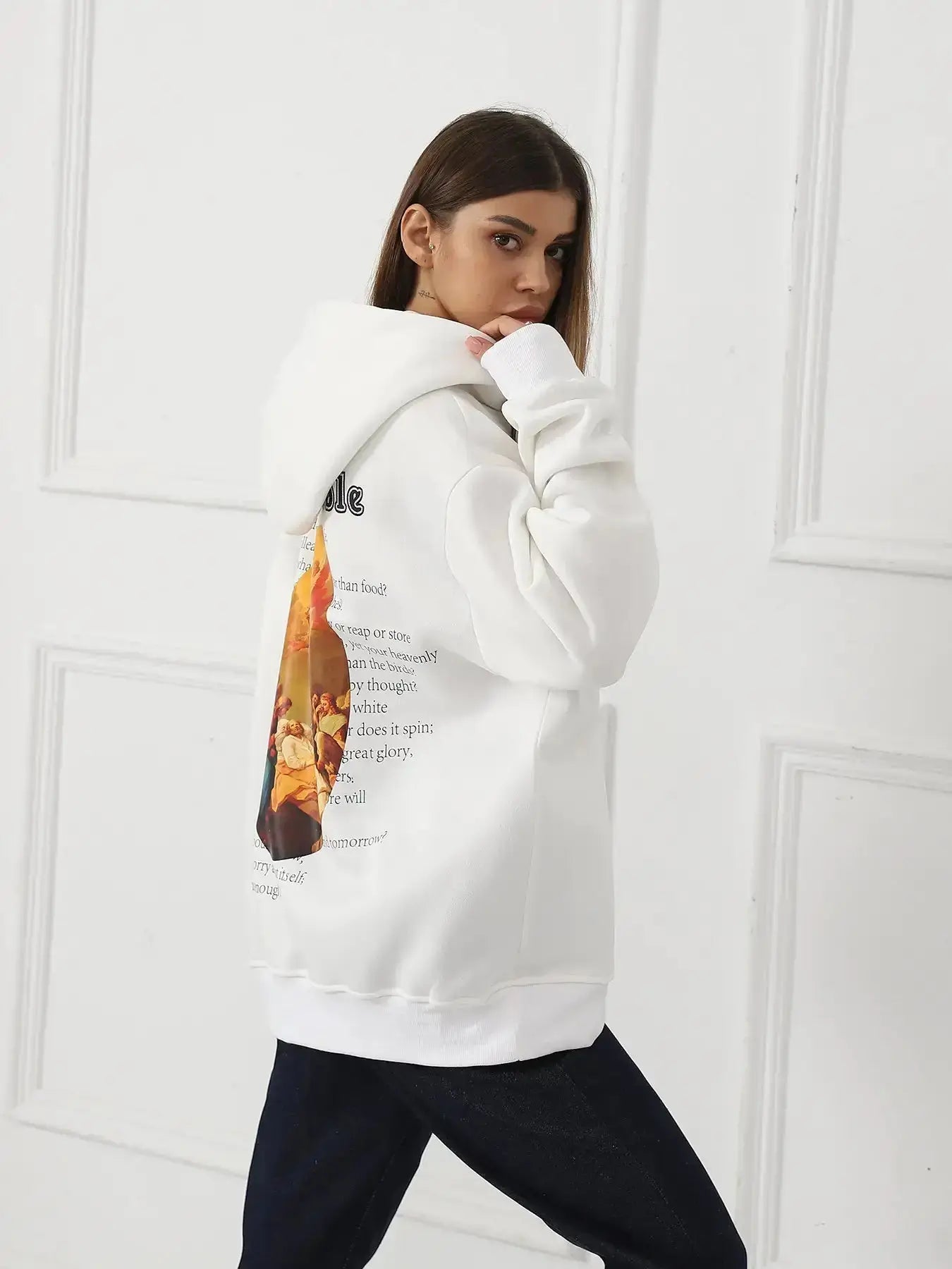 Women's Fashionable Casual Printed Long Sleeved Sweatshirt Hypes Inventory