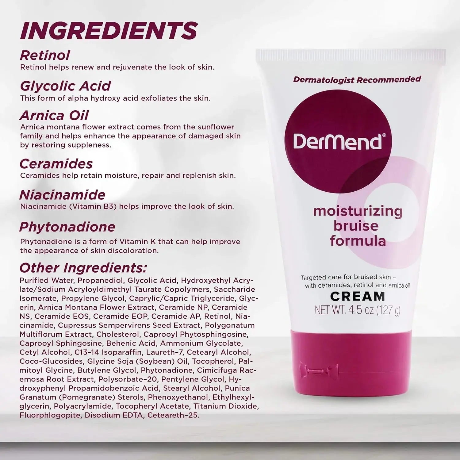 DerMend Moisturizing Bruise Formula Cream 4.50 oz (Pack of 2) Hypes Inventory
