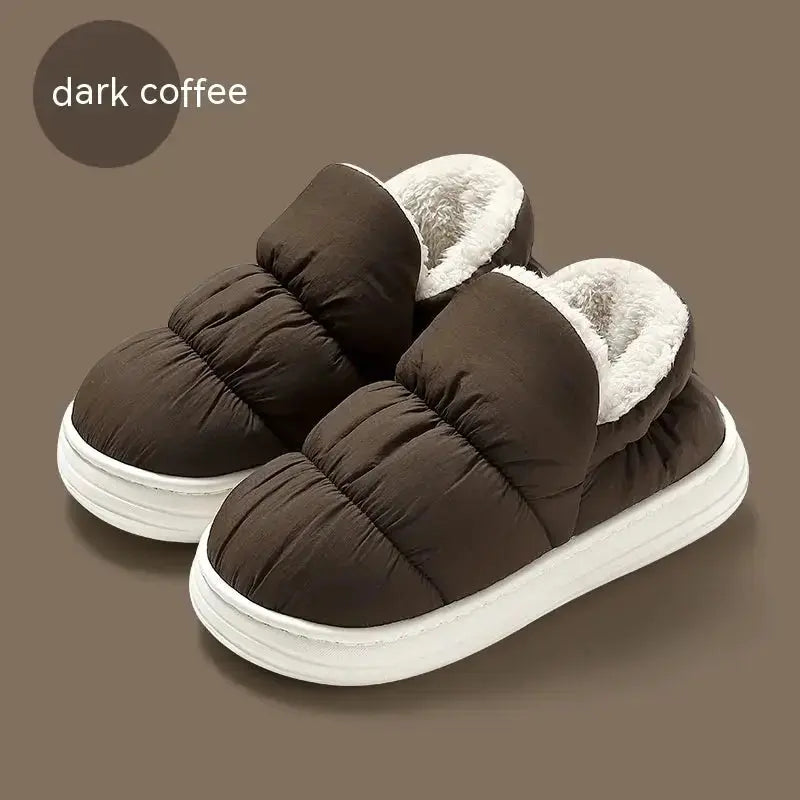 Plush-Lined Winter Boots – Unisex Warm Indoor & Outdoor Non-Slip Fur Boots Hypes Inventory