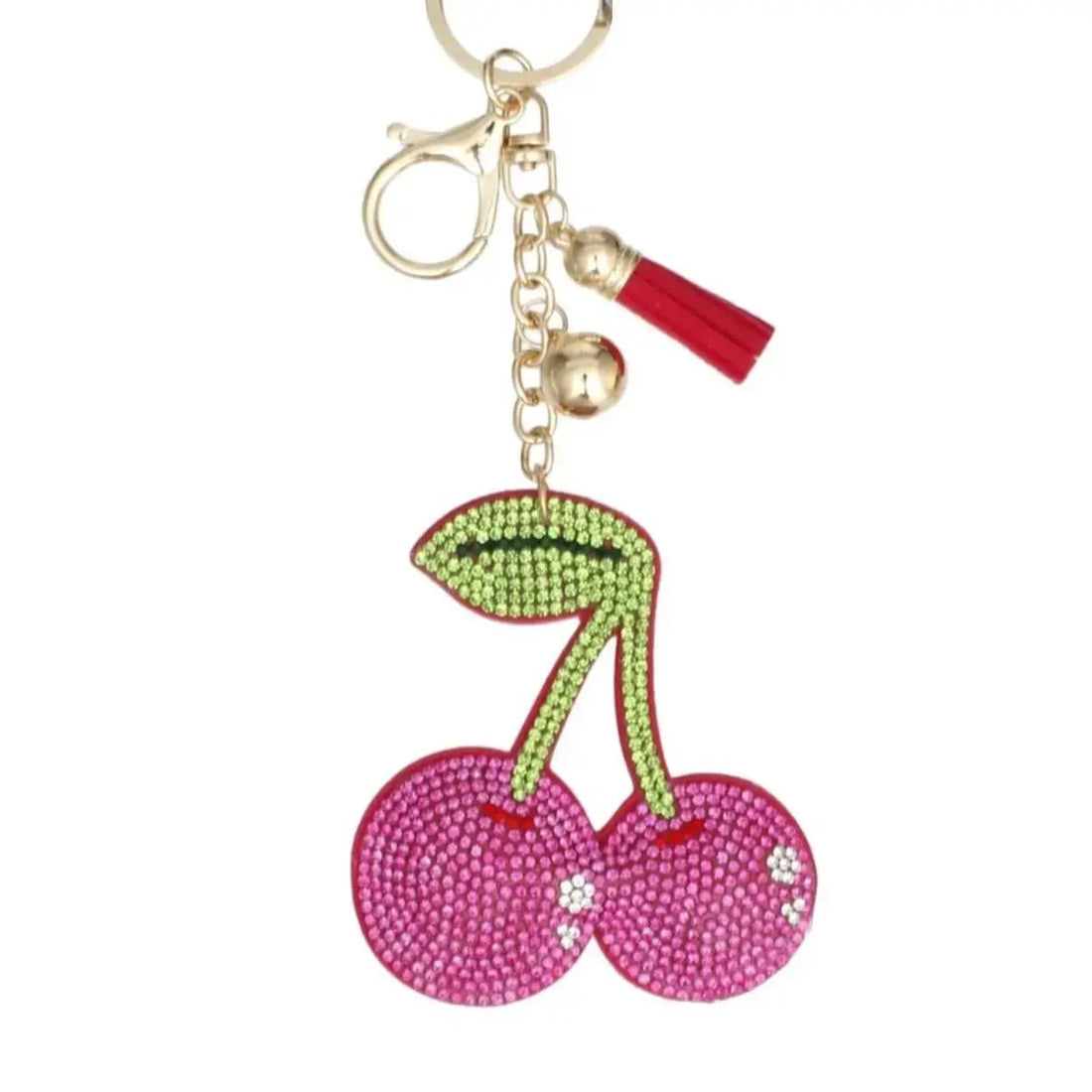 Keychain Cheeky Coquette Fuchsia Cherry Bag Charm I am a Fashion Junky