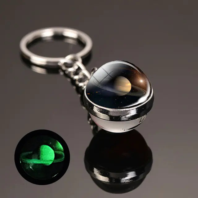 Glow In The Dark Planet Keychain - Solar System Design